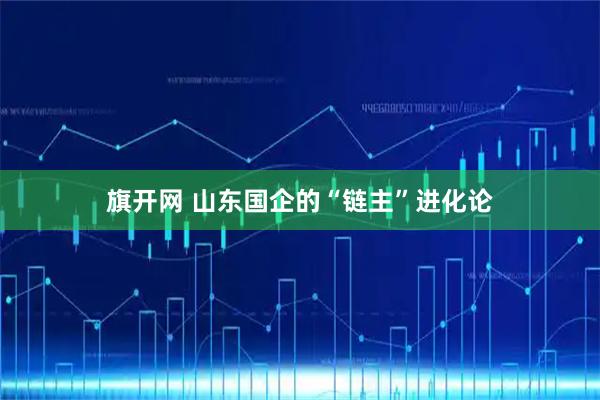 旗开网 山东国企的“链主”进化论