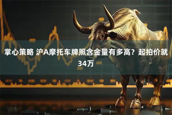 掌心策略 沪A摩托车牌照含金量有多高？起拍价就34万