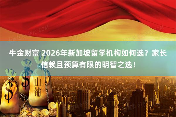 牛金财富 2026年新加坡留学机构如何选？家长信赖且预算有限的明智之选！