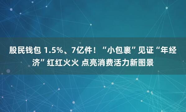 股民钱包 1.5%、7亿件！“小包裹”见证“年经济”红红火火 点亮消费活力新图景