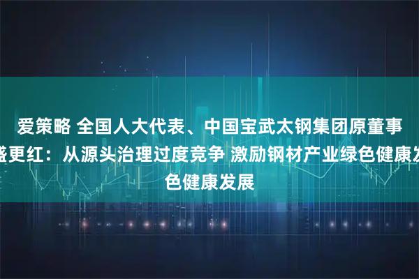 爱策略 全国人大代表、中国宝武太钢集团原董事长盛更红：从源头治理过度竞争 激励钢材产业绿色健康发展