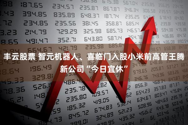 丰云股票 智元机器人、喜临门入股小米前高管王腾新公司“今日宜休”