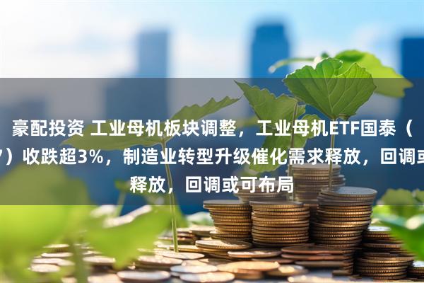 豪配投资 工业母机板块调整，工业母机ETF国泰（159667）收跌超3%，制造业转型升级催化需求释放，回调或可布局