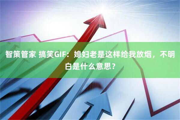 智策管家 搞笑GIF：媳妇老是这样给我放烟，不明白是什么意思？