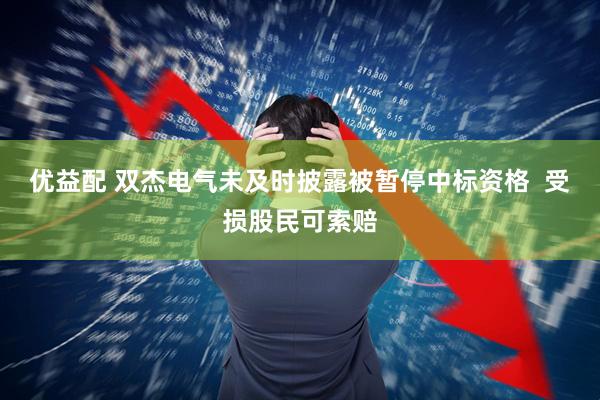 优益配 双杰电气未及时披露被暂停中标资格  受损股民可索赔